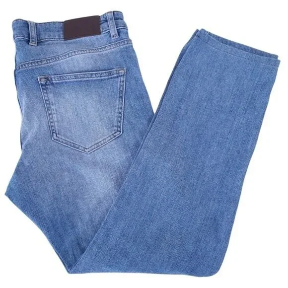 $218 Peter Millar Mens Crown Crafted Tailored Fit Blue Jeans Size 33x29 - Picture 5 of 10